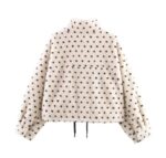 Polka Dot Sherpa Fleece Jacket backside