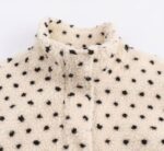 Polka Dot Sherpa Fleece Jacket coller