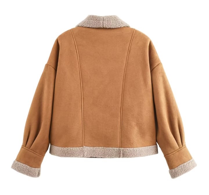 lamb wool collar jacket