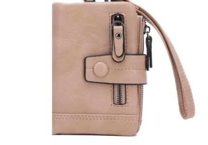 Buy Vintage Women's Wristlet Wallet Online | Multi-Pocket Mini brown Purse