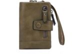 Buy Vintage Women's Wristlet Wallet Online | Multi-Pocket Mini green Purse