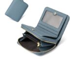 Premium Leather Small Wallet for Women blue